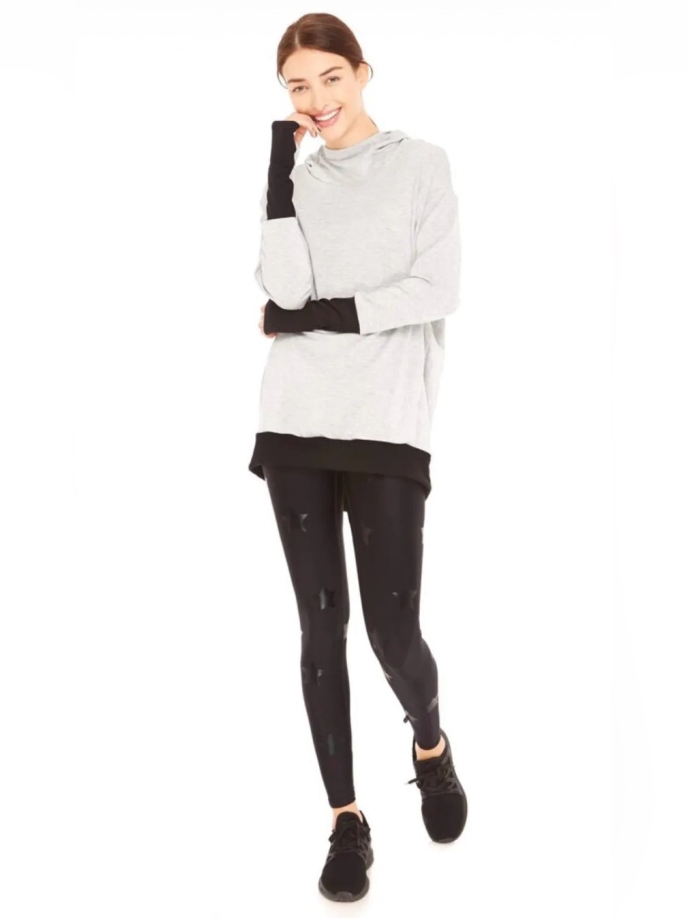 TEREZ Black Star Leggings XSmall $175.00